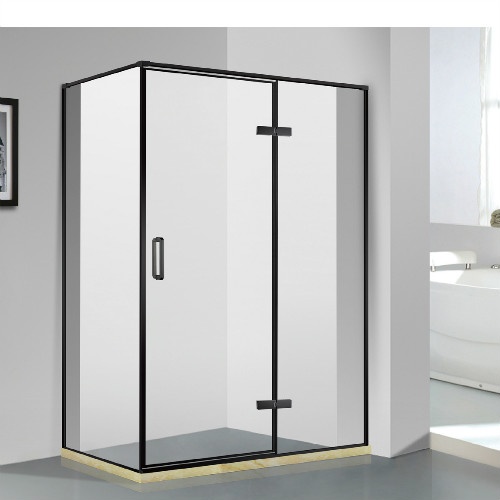 Rectangle shape two fixed panels and one outward hinge door